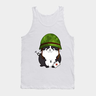 First aid military fat cat Tank Top